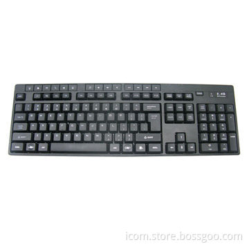 2.4GHz Wireless Keyboard, 104 Standard Keys and 15 Enhanced Hotkeys, 10m Operating Range